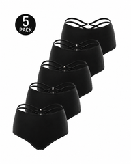5-Pack High Waisted Criss Cross Back Seamless Briefs