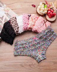 Floral Lace Ruffle Breathable Panties