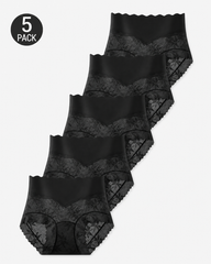 5-Pack Sexy High Waist Seamless Breathable Lace Briefs