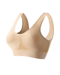 Casual Seamless Elastic Band Removable Pads Integrated Sports Bra