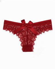 Sexy Lace Bow Low-rise Thong