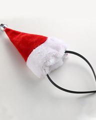 Christmas Sexy Deep V Bell Decorated Bodysuit Lingerie with Santa Hat Headband Set