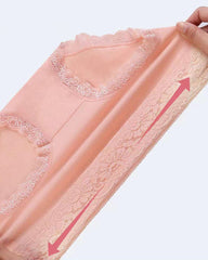 Women's Pure Cotton Breathable Skin-friendly Lace Trim Tummy Control Panties