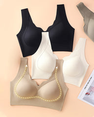Women's V Neck Seamless Wire-free Comfortable Breathable Vest Bra
