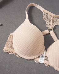 Women's Sexy Front-closure Lace-paneled Underwired Bra