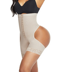 High-Waisted Hip-Lifting Lace Boxers