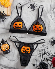 Halloween Sexy Pumpkin Demon Cosplay Lingerie Set