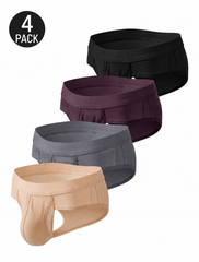 Multi-Pack Men's Ice Silk Breathable Side Open No-Removal Briefs