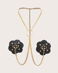 Chain Linked Nipple Cover With Choker