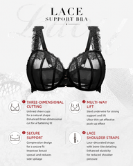 Sexy Lace See-Through Mesh Push-Up Bra