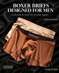 3-Pack Satin-Look Stretch Boxer Briefs with Contoured Pouch