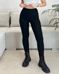 High-waisted Tummy-flattening Butt-lifting Stretchy Slimming Leggings