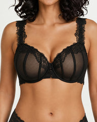 Sexy Lace See-Through Mesh Push-Up Bra