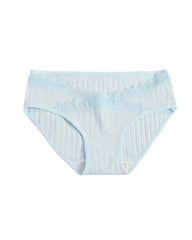 Lace-trimmed Pure Cotton Breathable Comfort Stretch Briefs