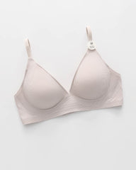 Deep V Seamless Letter Thin Straps Wire-Free Comfort Bra