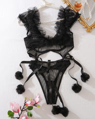 Sexy Catwoman Cosplay See-through Backless Bodysuit