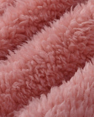 Teddy Bear Ear Zipper Hooded Plush Long-Sleeved Pants Onesie Pajamas