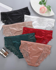 Women's High-waisted Floral Lace Breathable Comfortable Panties