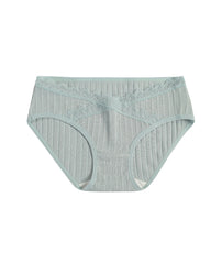 Lace-trimmed Pure Cotton Breathable Comfort Stretch Briefs