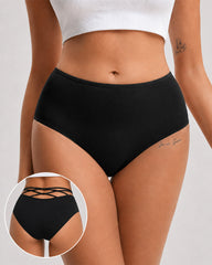 5-Pack High Waisted Criss Cross Back Seamless Briefs