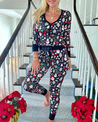 Christmas Casual Comfortable Home Pajama Set