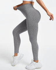 Women's Solid Color Elastic High-Waisted Comfortable and Breathable Sports Leggings