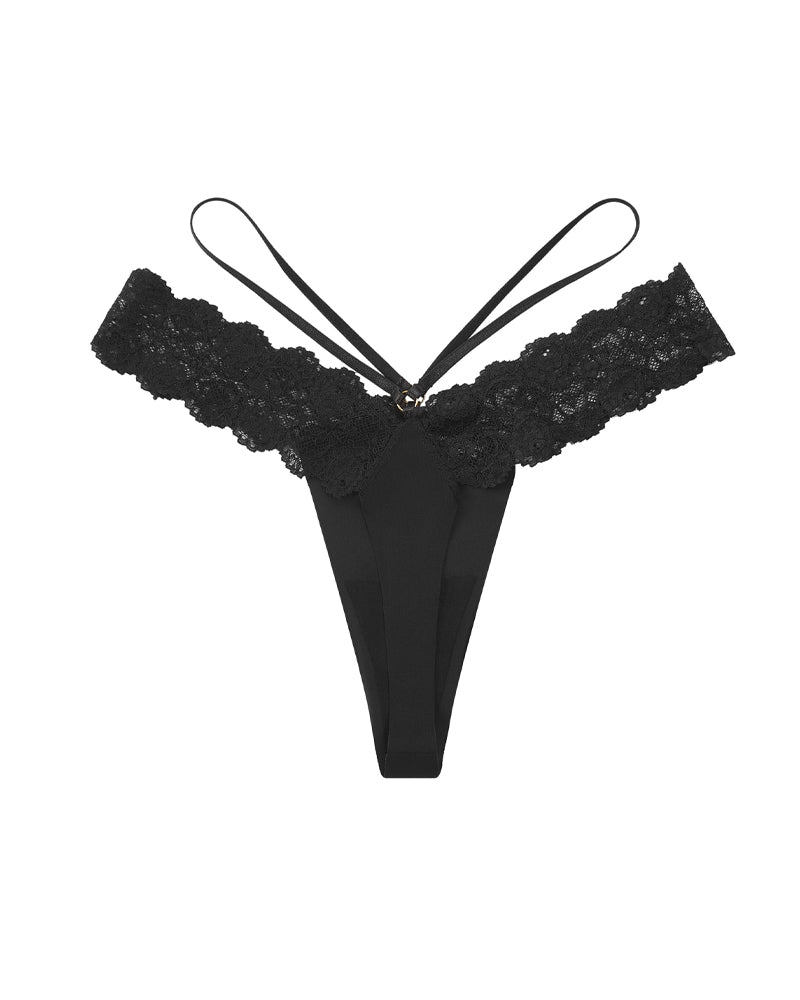 Sexy Double-strapped Lace Thong Panties