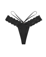 Sexy Double-strapped Lace Thong Panties