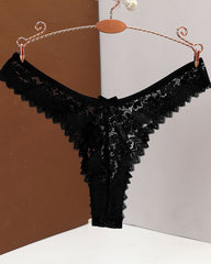 Multiple-Pack Sexy Floral Lace See-Through Thongs