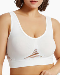 Casual Seamless Elastic Band Removable Pads Integrated Sports Bra