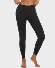 Leggings de cintura alta, levantamiento de glúteos, forrados con vellón ligero
