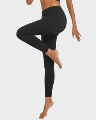 Leggings de cintura alta, levantamiento de glúteos, forrados con vellón ligero