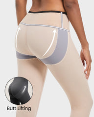 Leggings de cintura alta, levantamiento de glúteos, forrados con vellón ligero