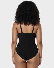 Seamless Criss-Cross Mesh Panel Sculpting Bodysuit
