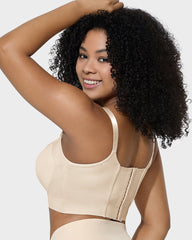 Sostén con aros y realce con espalda lisa