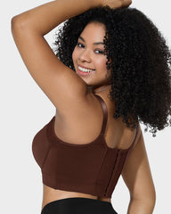 Sostén con aros y realce con espalda lisa