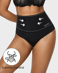 Bragas de control de abdomen de talle alto, paquete de 3