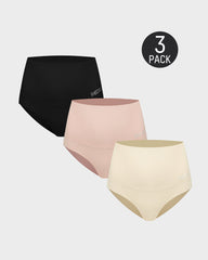 Bragas de control de abdomen de talle alto, paquete de 3