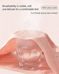 Multi-Pack Women's Mid-Waist Lace Striped Heart Antibacterial Cotton Panties