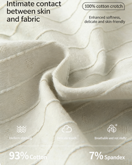 Multi-Pack Women's Mid-Waist Lace Striped Heart Antibacterial Cotton Panties