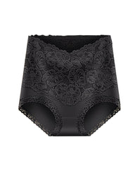 Women's High-waisted Tummy-controlling Lace Cotton Comfortable Breathable Panties