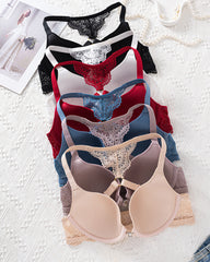 Women's Sexy Front-closure Lace-paneled Underwired Bra