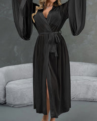 Sexy Mesh Tie-front Cardigan Home Robe
