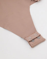 Deep V-neck Seamless Elastic Tummy Control Shaping Adjustable Straps Bodysuit