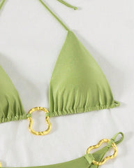 Beach Vacation Bikini Swimsuit and Long Skirt Set