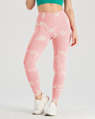 Seamless Tie-dye High-waisted Slimming Butt-lifting Tight-fitting Yoga Pants