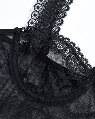Sexy Lace See-through Underwire Shaping Bodysuit Lingerie
