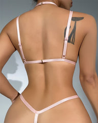 Water-soluble Embroidery Three-dimensional Floral Hollow-out Sexy Bodysuit Lingerie