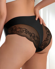 Patchwork Lace Sexy Seamless Elastic Panties