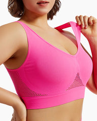 Casual Seamless Elastic Band Removable Pads Integrated Sports Bra